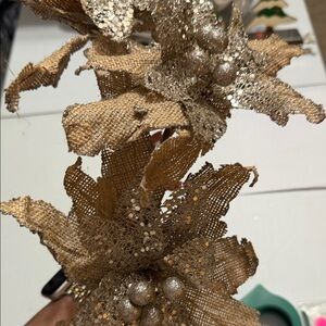 Elegant champagne and burlap Floral Home Accent